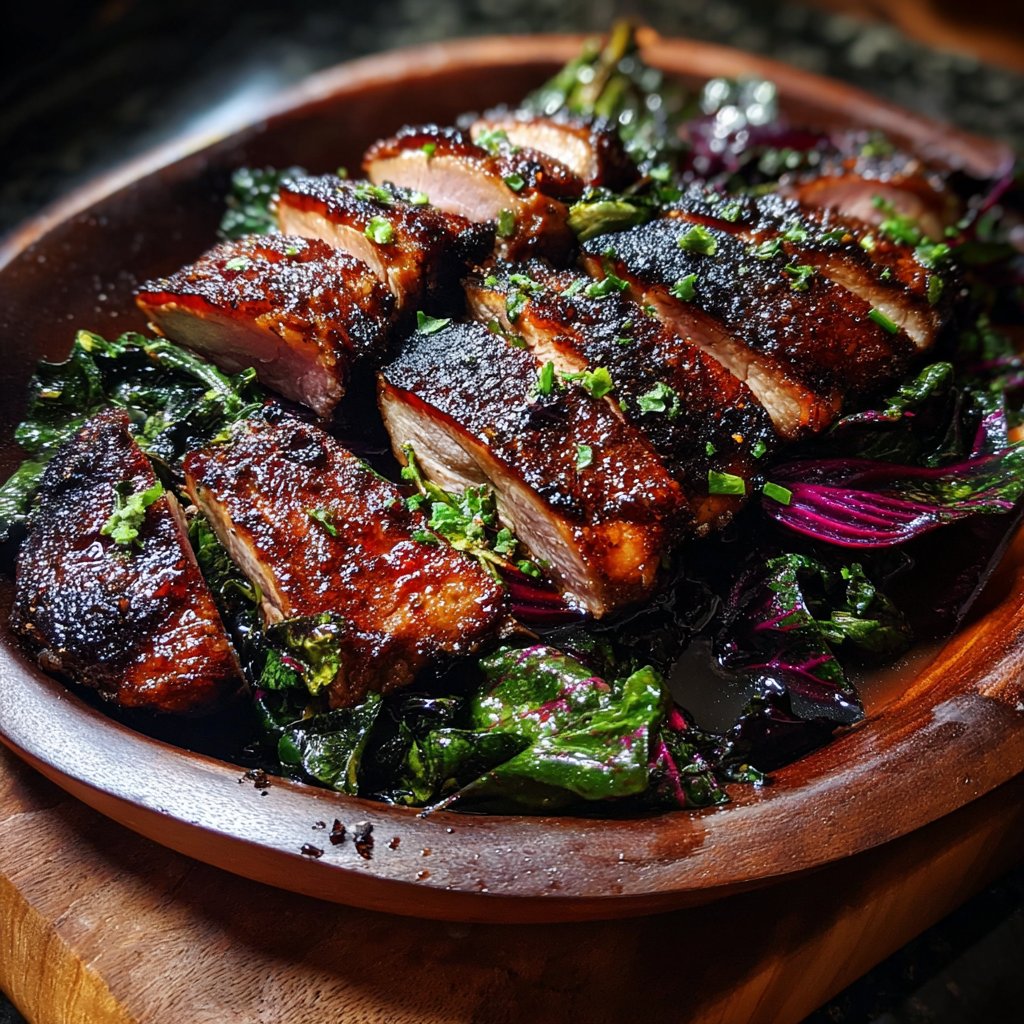 Seared Turkey with Beet Greens