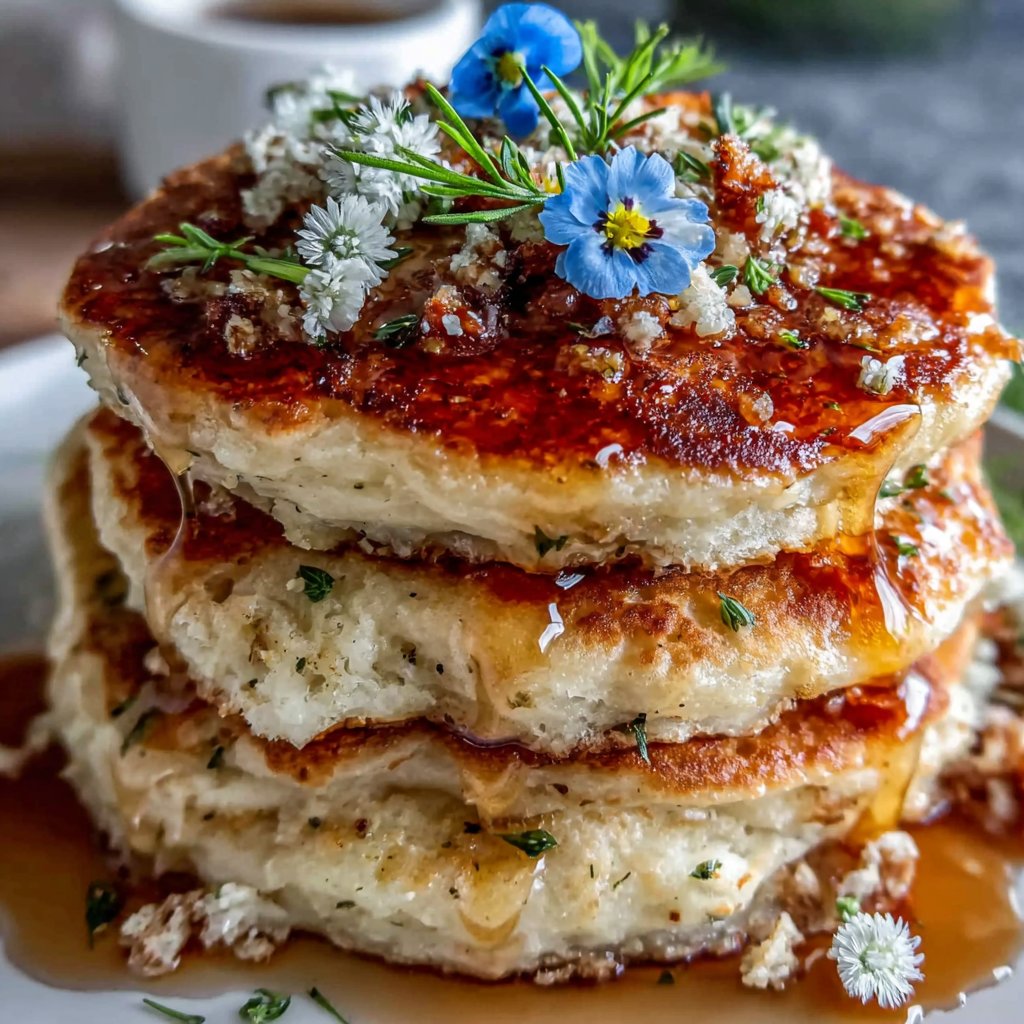 Pancakes with Dandelion Syrup