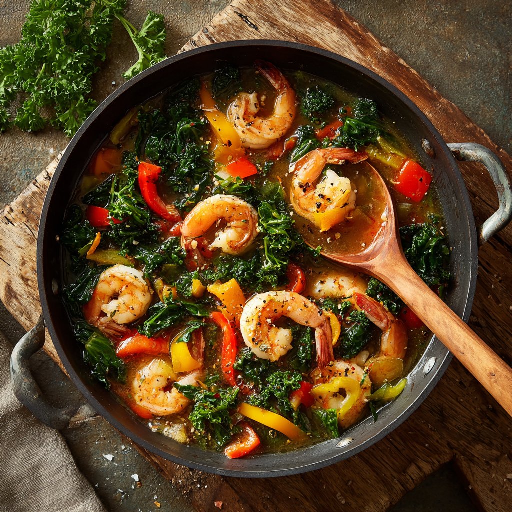 Shrimp and Kale One-Pot Meal