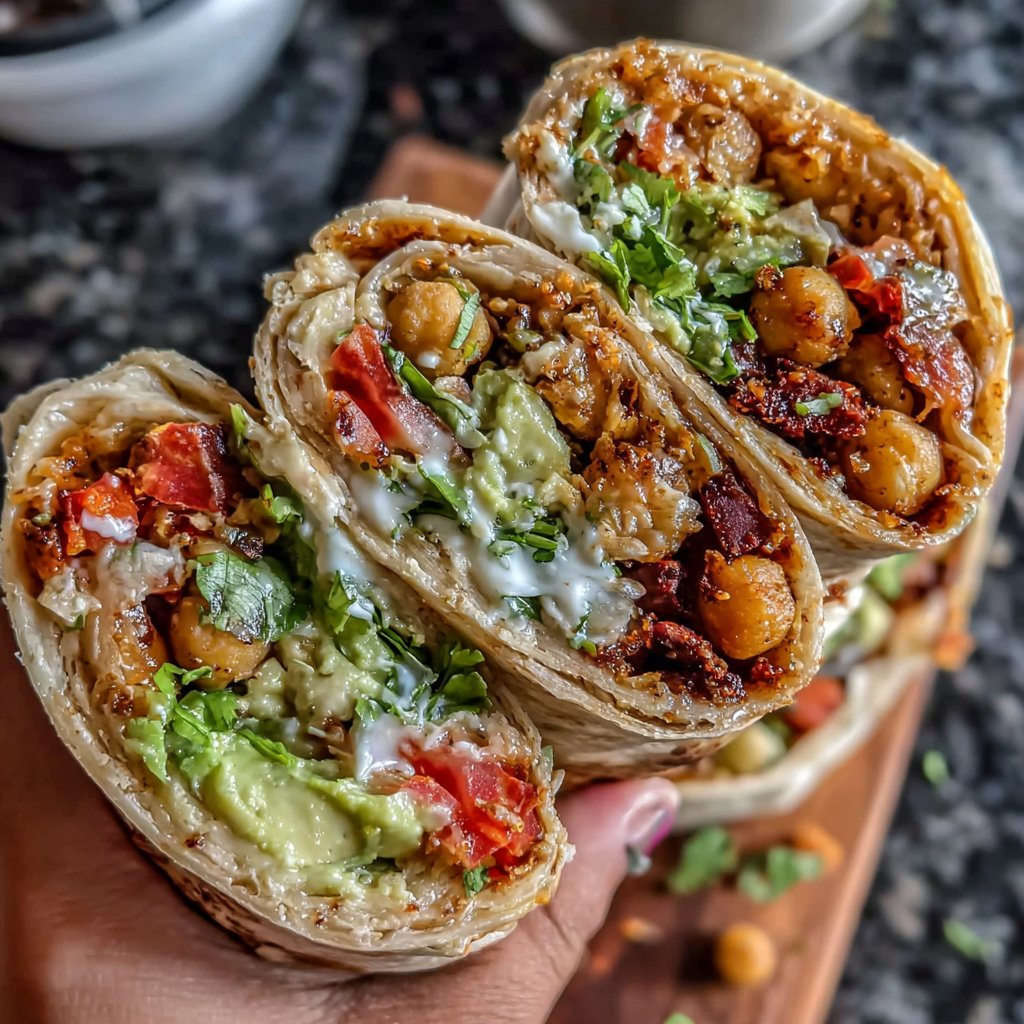 Crispy Chickpea Lunch Wraps