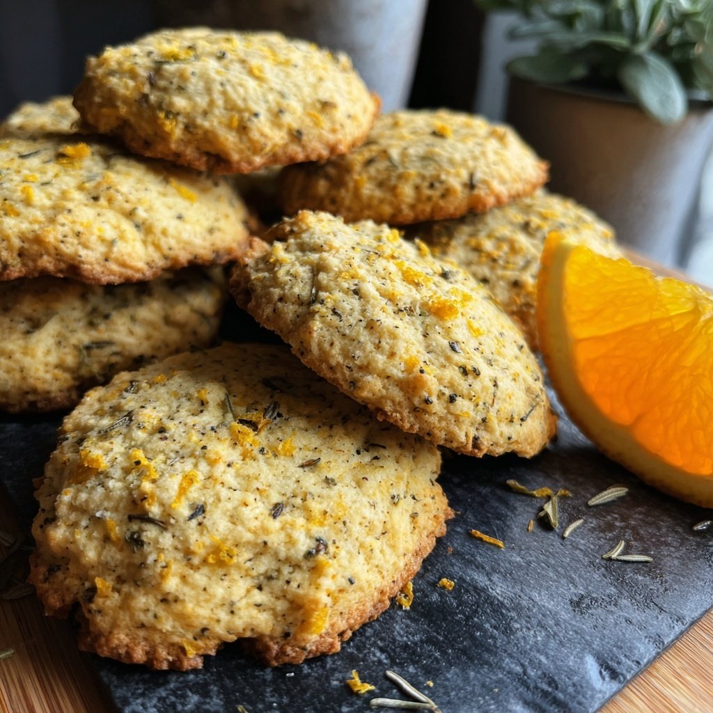Rosemary Infused Orange Cookies